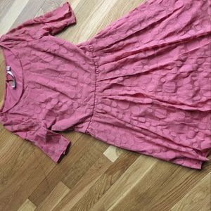 Flirty sheer pink polka-dot dress